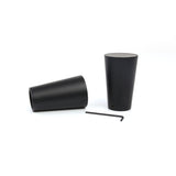 Gardinenstange Style 25mm Schwarz mit Kegel