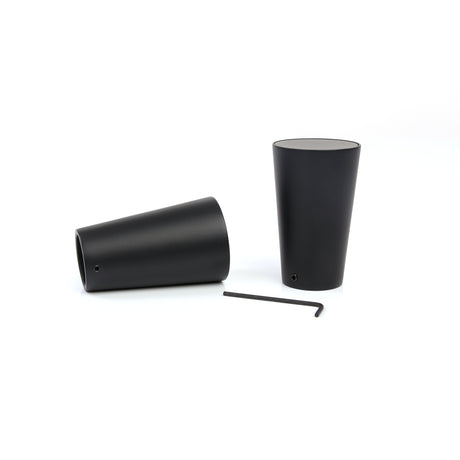 Gardinenstange Style 25mm Schwarz mit Kegel