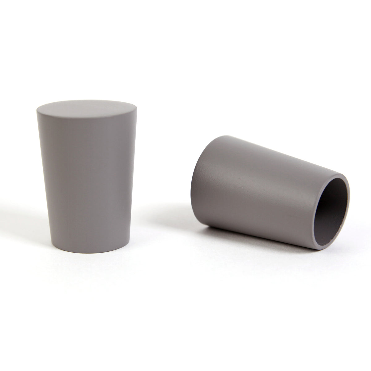 Curtain rod 19mm 1-track grey with cone complete set - Liya series