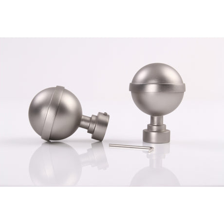 Gardinenstange Style 25mm Edelstahl-optik mit Kugel