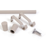 Curtain rod 19mm 1-track sand with cone complete set - Liya series