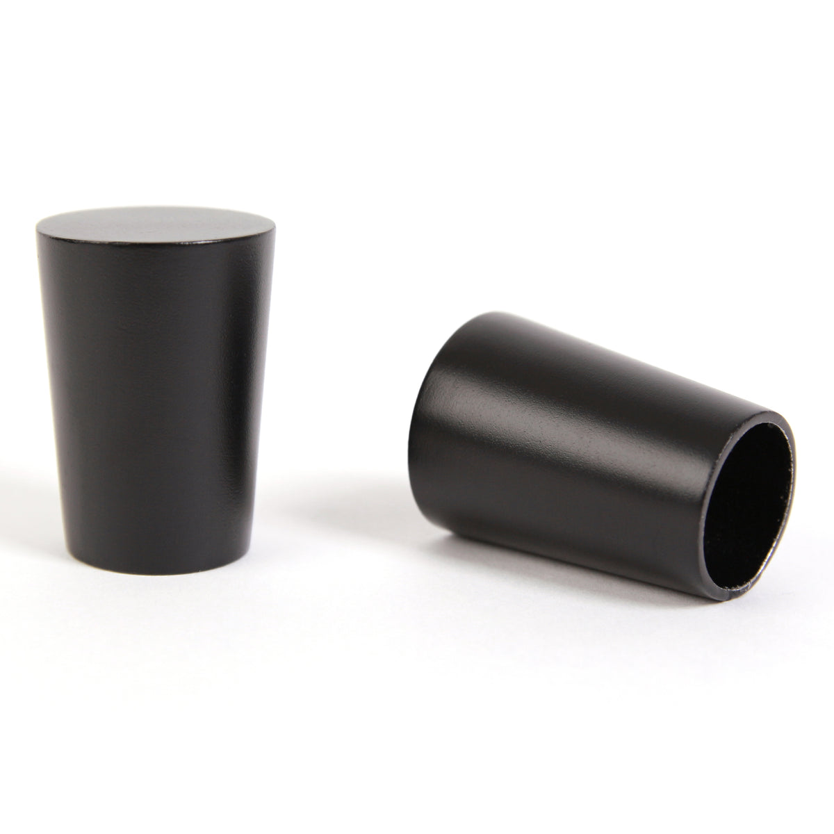 Curtain rod 19mm 1-track black with cone complete set - Liya series