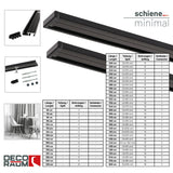Gardinenschiene Innenlauf auf Maß 1-läufig Schwarz - Serie Minimal
