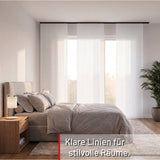 Gardinenschiene Innenlauf auf Maß 1-läufig Schwarz - Serie Minimal