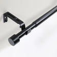 Gardinenstange ausziehbar Flexa Schwarz-matt Endstück Kappe 16/19mm 160-300cm