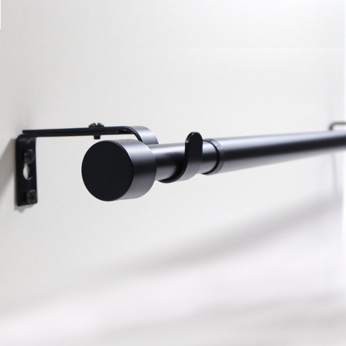 Gardinenstange ausziehbar Flexa Schwarz-matt Endstück Kappe 16/19mm