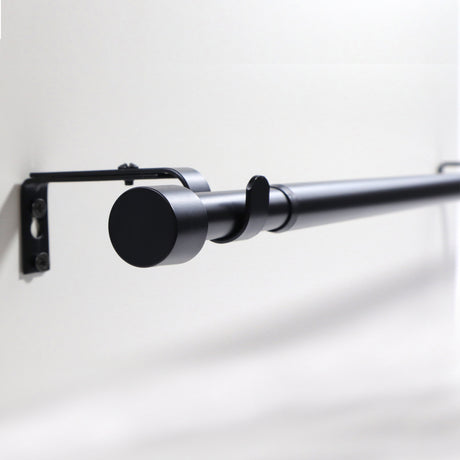 Gardinenstange ausziehbar Flexa Schwarz-matt Endstück Kappe 16/19mm
