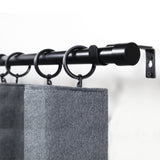Gardinenstange ausziehbar Flexa Schwarz-matt Endstück Kappe 16/19mm