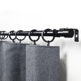 Gardinenstange ausziehbar Flexa Schwarz-matt Endstück Kappe 16/19mm