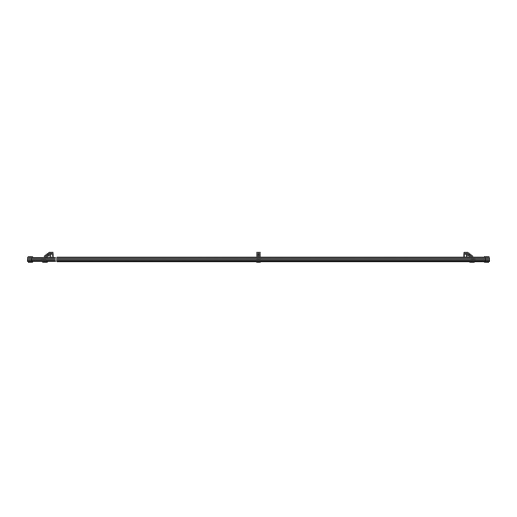 Gardinenstange ausziehbar Flexa Schwarz-matt Endstück Kappe 16/19mm