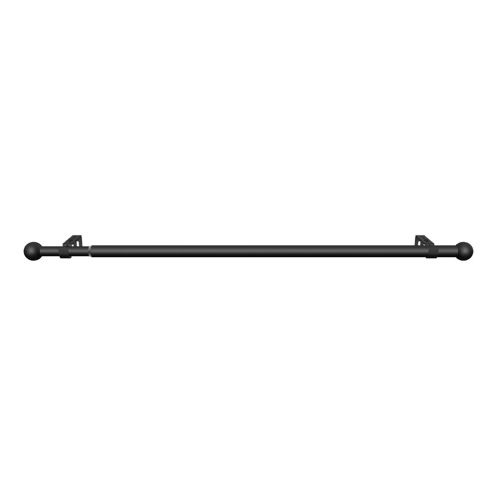 Curtain rod extendable Flexa black matt end piece cap 16/19mm
